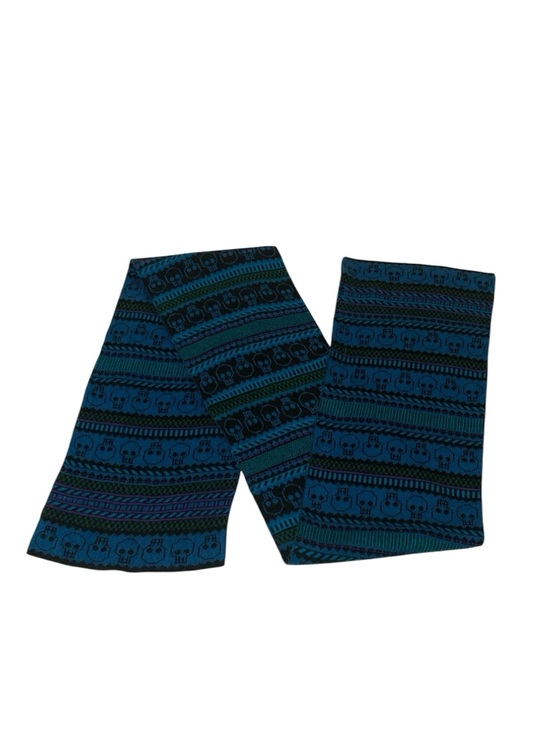 H&M Accessories - H&M Skull All Over Pattern Unisex Multi Colored Thin Acrylic Knit Fashion Scarf
